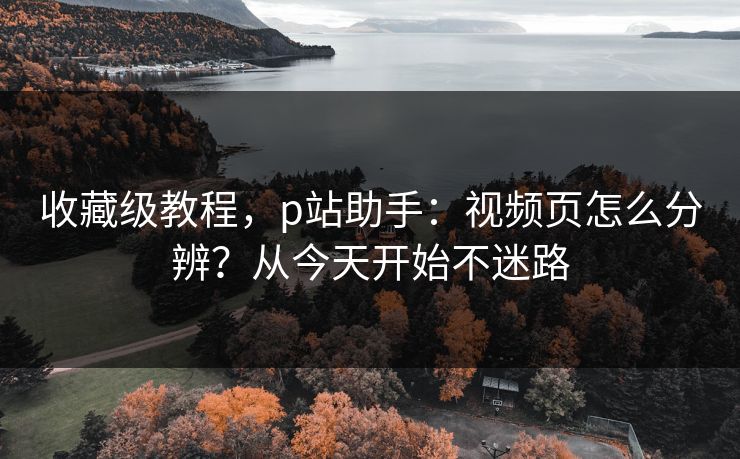 收藏级教程，p站助手：视频页怎么分辨？从今天开始不迷路