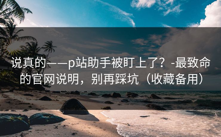 说真的——p站助手被盯上了?-最致命的官网说明,别再踩坑(收藏备用)